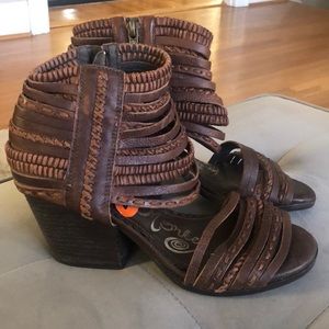 Naughty Monkey braided leather sandal/ shoe bootie.